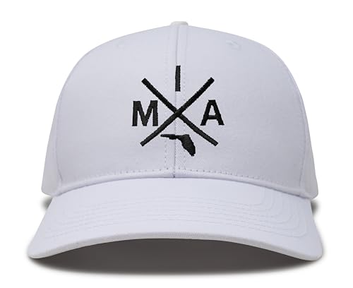 International Tie Miami MIA Hat for Men and Women - Snapback Trucker Baseball Cap (All White)