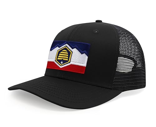 International Tie Premium Utah Flag Hat for Men and Women - Snapback Trucker Baseball Cap