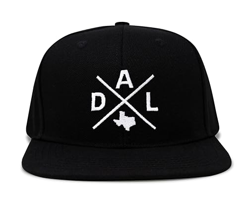 International Tie Premium Dallas DAL Hat for Men and Women – Snapback Trucker Baseball Cap (Black Flatbill)