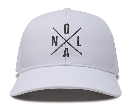 International Tie Premium New Orleans NOLA Hat for Men and Women – Snapback Trucker Baseball Cap (All White)