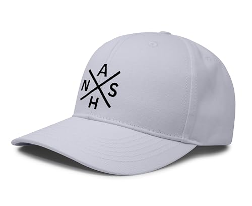 International Tie Nashville NASH Hat for Men and Women - Snapback Trucker Baseball Cap (All White)