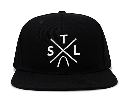 International Tie Premium St Louis STL Hat for Men and Women – Snapback Trucker Baseball Cap (Black Flatbill)