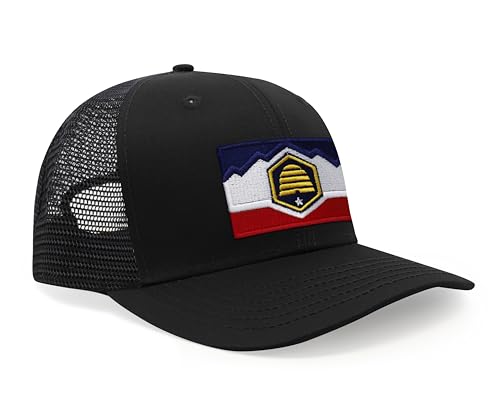 International Tie Premium Utah Flag Hat for Men and Women - Snapback Trucker Baseball Cap