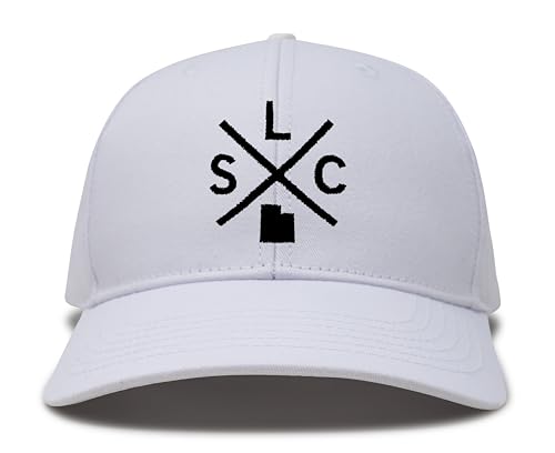 International Tie Salt Lake City SLC hat for Men and Women - Snapback Trucker Baseball Cap (All White)