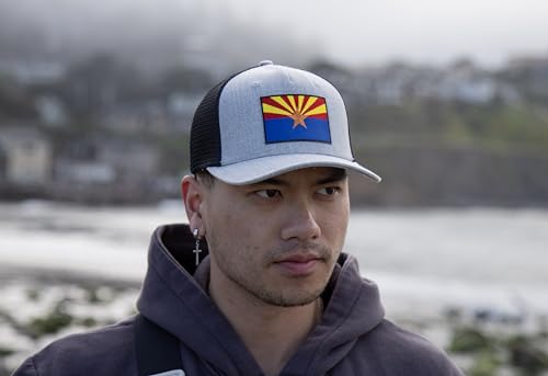 𝗔𝗥𝗜𝗭𝗢𝗡𝗔 𝗙𝗟𝗔𝗚 Trucker Hat (Grey/Black)