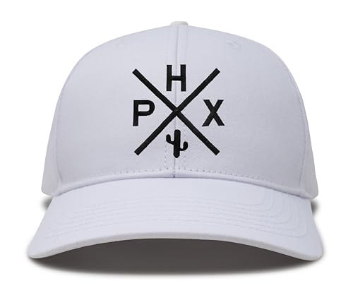 International Tie Phoenix PHX Trucker Hat for Men and Women – Snapback Baseball Cap (All White)