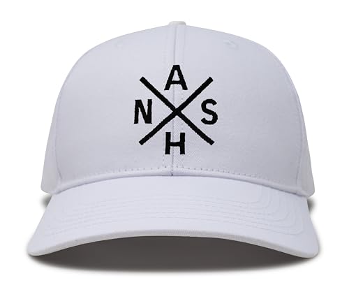 International Tie Nashville NASH Hat for Men and Women - Snapback Trucker Baseball Cap (All White)