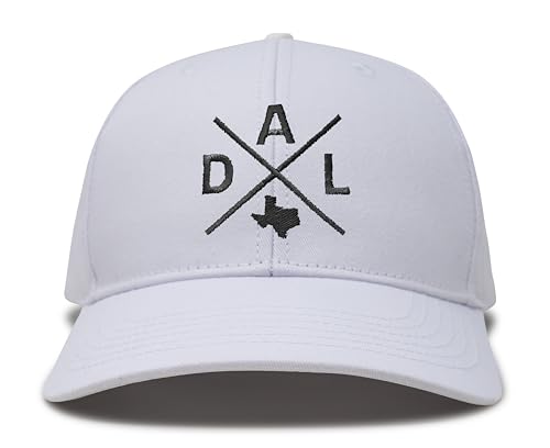 International Tie Dallas DAL Hat for Men and Women - Snapback Trucker Baseball Cap (All White)