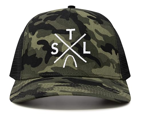 International Tie Premium St Louis STL Hat for Men and Women – Snapback Trucker Baseball Cap (Camouflage)