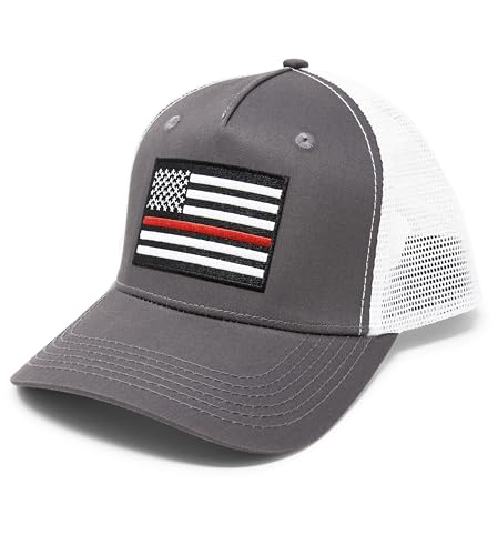 International Tie Grey Thin Red Line Hat for Men