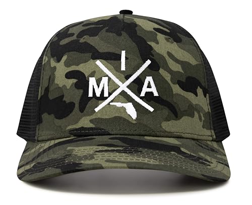 International Tie Miami MIA Hat for Men and Women - Snapback Trucker Baseball Cap (Camouflage)