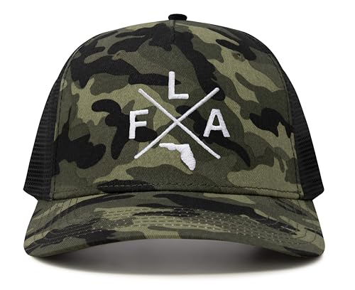International Tie Florida State FLA Hat for Men and Women - Snapback Trucker Baseball Cap (Camouflage)