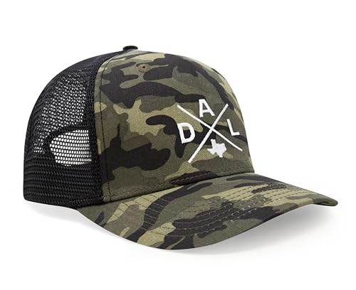 International Tie Premium Dallas DAL Hat for Men and Women – Snapback Trucker Baseball Cap (Camouflage)