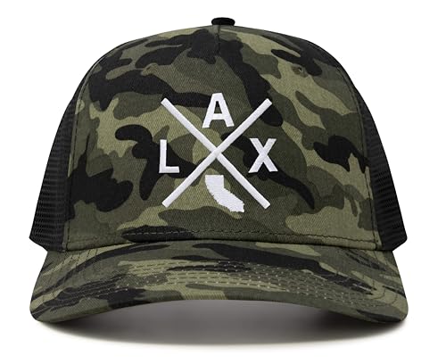 International Tie Los Angeles International Airport LAX Hat for Men and Women - Snapback Trucker Baseball Cap (Camouflage)
