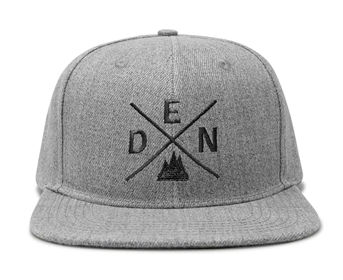 International Tie Premium Denver DEN Hat for Men and Women – Snapback Trucker Baseball Cap (Grey Flatbill)