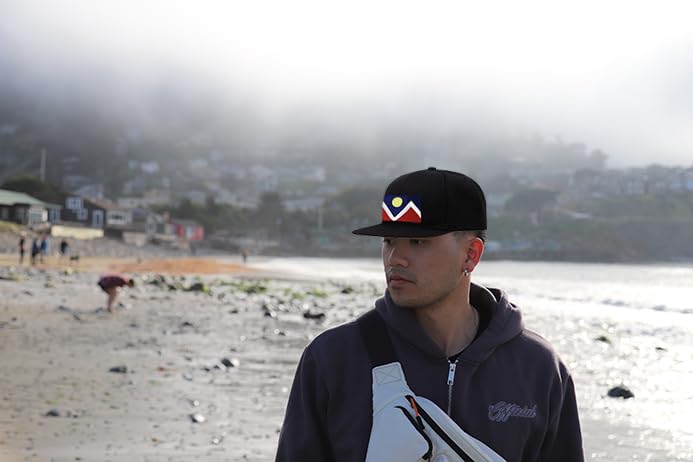 International Tie Denver Flag Hat for Men and Women - Snapback Trucker Flatbill Baseball Cap (Black Flatbill)