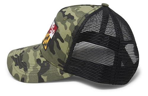 Maryland Flag Trucker Baseball Snapback Hat