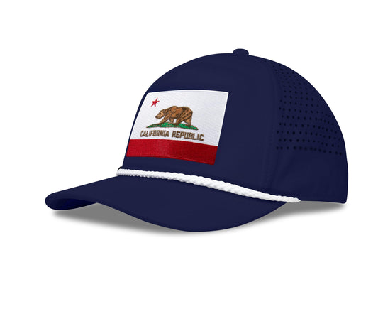 Performance Golf Hat – Adjustable Snapback Trucker Baseball Cap for Men & Women - Jetset Series (California, Pacific Blue)