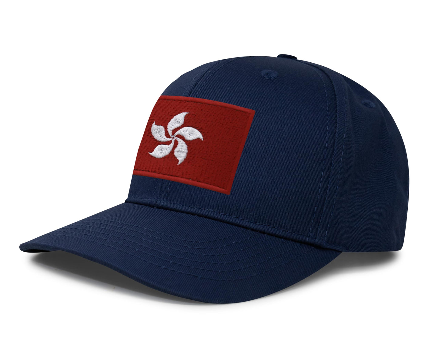 International Tie Hong Kong Flag Hat for Men and Women – Snapback Trucker Baseball Cap (All Navy)