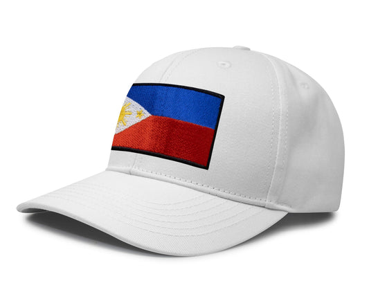 International Tie Philippines hat for Men and Women - Snapback Trucker Baseball Cap (All White)