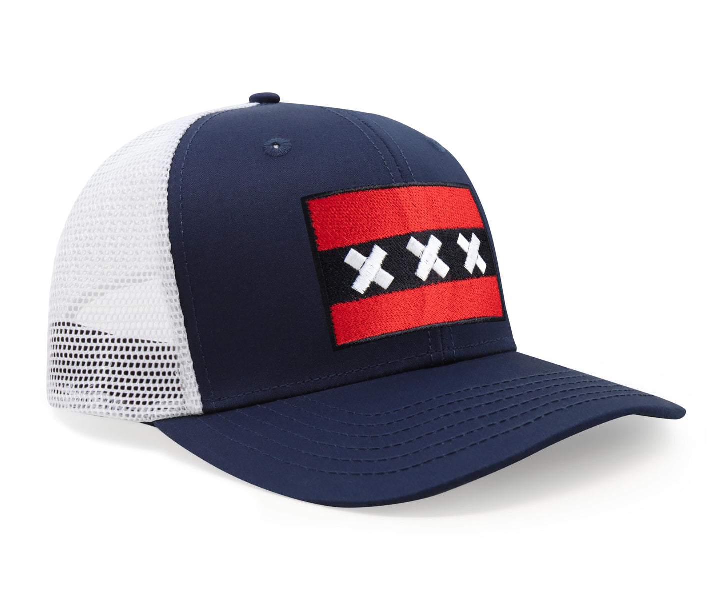 Amsterdam Flag Hat for Men and Women – Adjustable Snapback Baseball Cap by International Tie (Navy White)