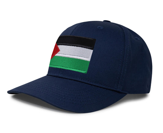 Palestine Flag Hat for Men and Women – Snapback Trucker Baseball Cap by International Tie (All Navy) - International Tie