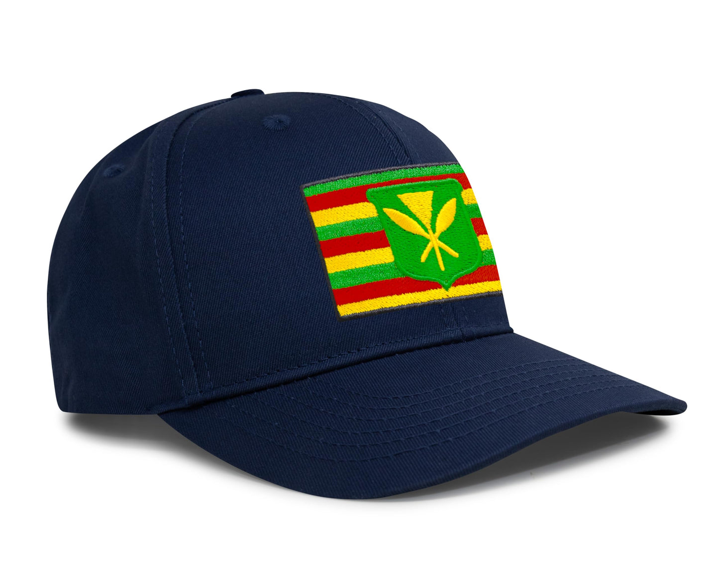 International Tie Kanaka Maoli Hat for Men and Women - Snapback Trucker Baseball Cap (All Navy)