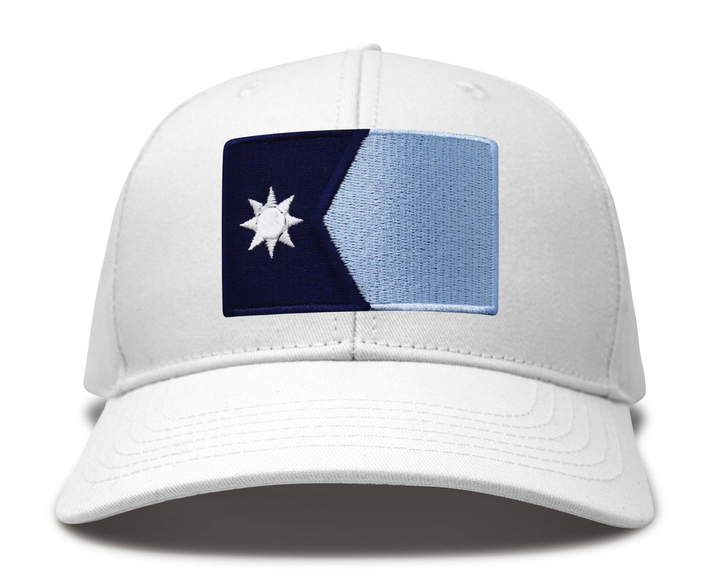 International Tie Minnesota Flag Trucker Hat for Men and Women - Snapback Baseball Cap (All White)