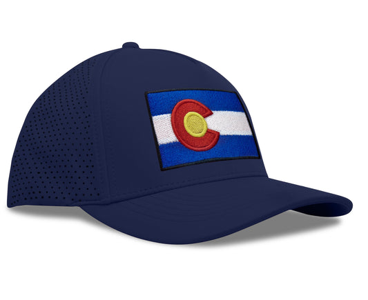 Performance Golf Hat – Adjustable Snapback Trucker Baseball Cap for Men & Women - Jetset Series (Colorado, Pacific Blue)