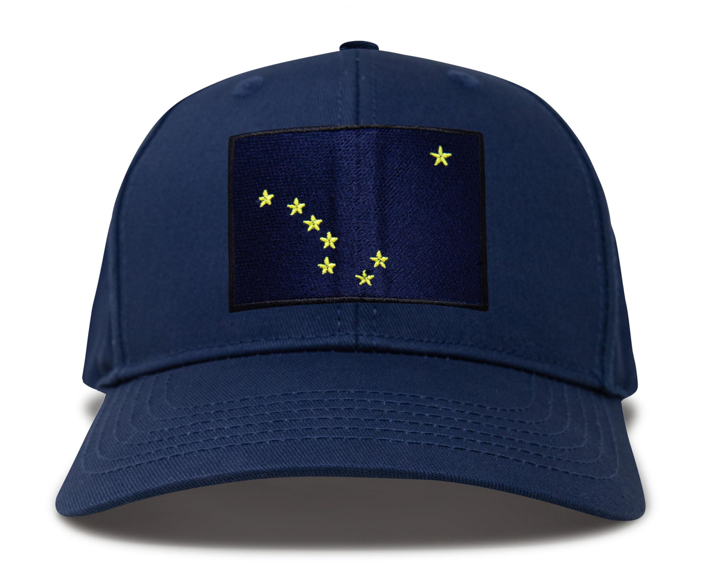 International Tie Premium Alaska Flag Hat for Men and Women - Snapback Trucker Baseball Cap (All Navy)