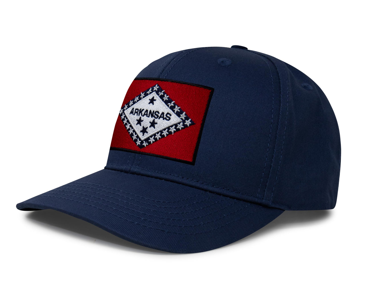 Arkansas Flag Hat for Men and Women – Snapback Trucker Baseball Cap by International Tie (All Navy)