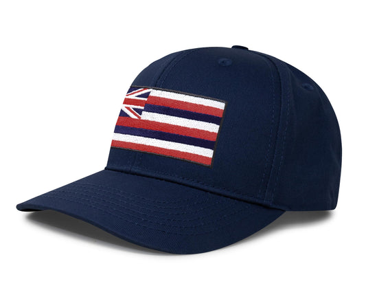 International Tie Hawaiian Flag Trucker Hat for Men & Women - Adjustable Snapback Baseball Cap (All Navy)