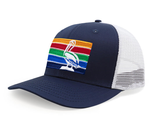 International Tie St. Petersburg Flag Hat for Men and Women – Snapback Trucker Baseball Cap (Navy White)