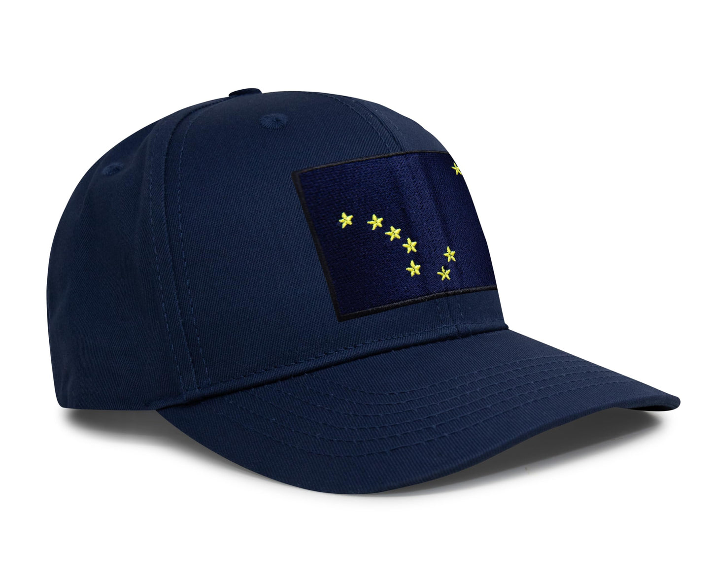International Tie Premium Alaska Flag Hat for Men and Women - Snapback Trucker Baseball Cap (All Navy)