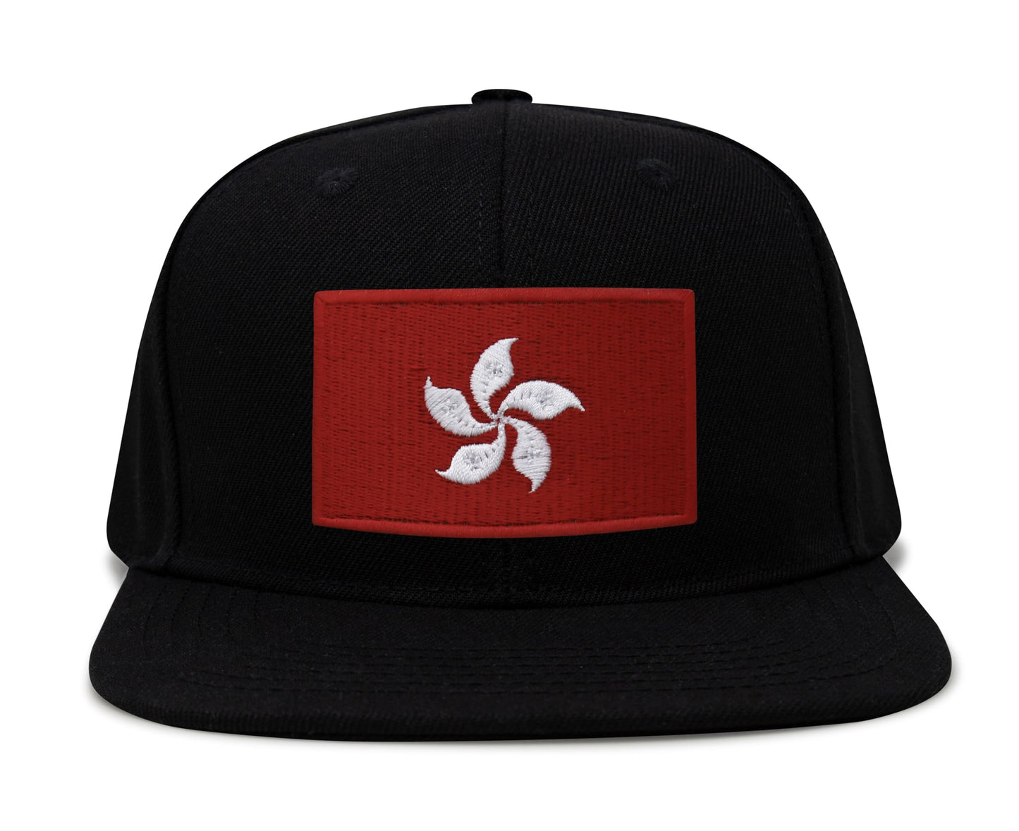 International Tie Hong Kong Flag Hat for Men and Women – Snapback Trucker Baseball Cap (Black Flatbill)