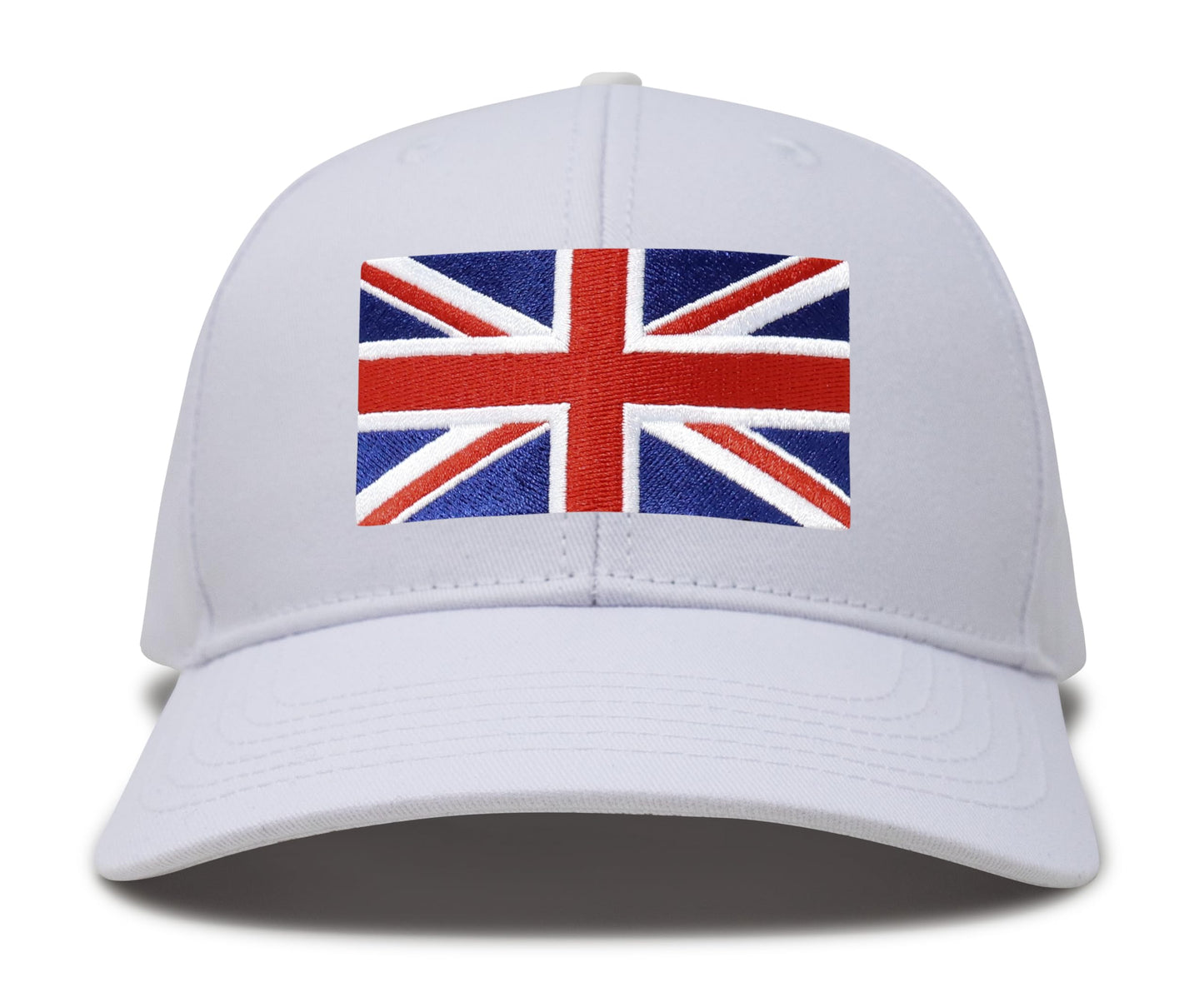 International Tie Union Jack British Flag Hat for Men and Women - United Kingdom UK Britain England London State Flag Trucker Baseball Snapback Cap (All White)