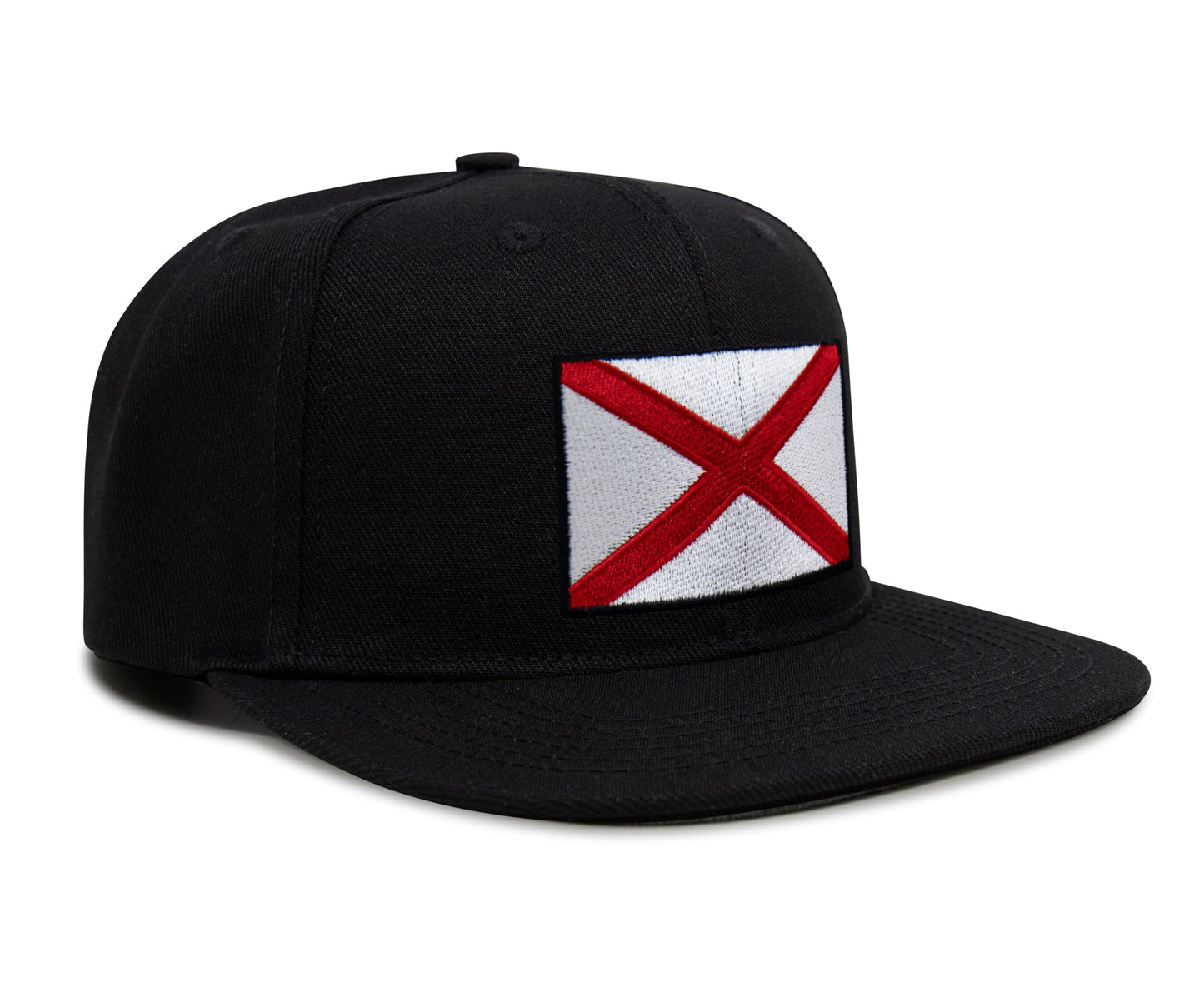 Alabama Flag Hat for Men and Women – Snapback Trucker Baseball Cap by International Tie (Black Flatbill)