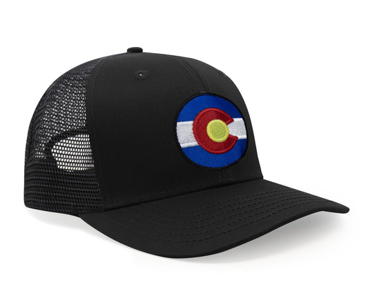 Colorado Stateline Snapback Trucker Hat I All Black