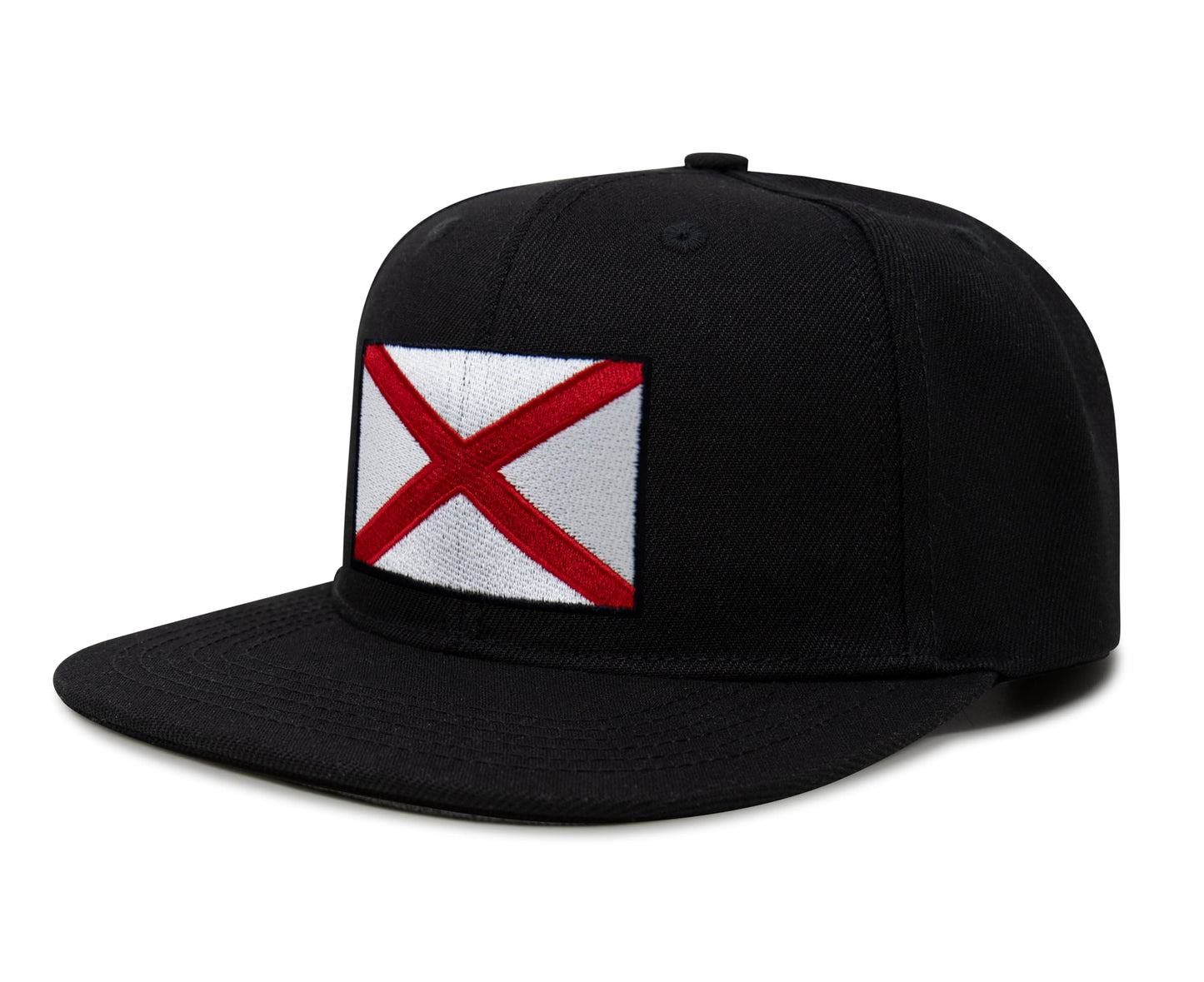 Alabama Flag Hat for Men and Women – Snapback Trucker Baseball Cap by International Tie (Black Flatbill)