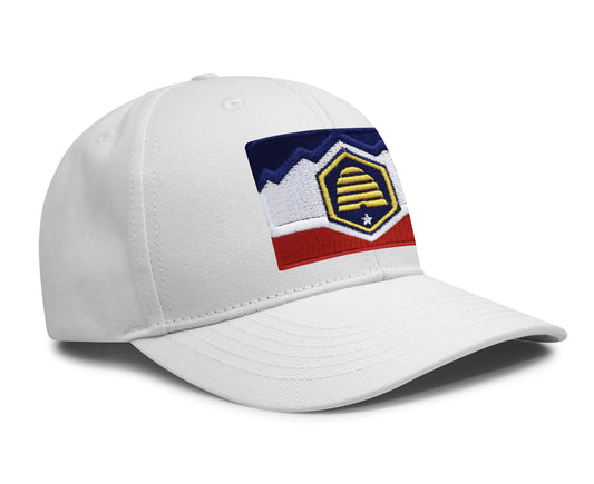 International Tie Utah Hat for Men and Women - Snapback Trucker Baseball Cap (All White)