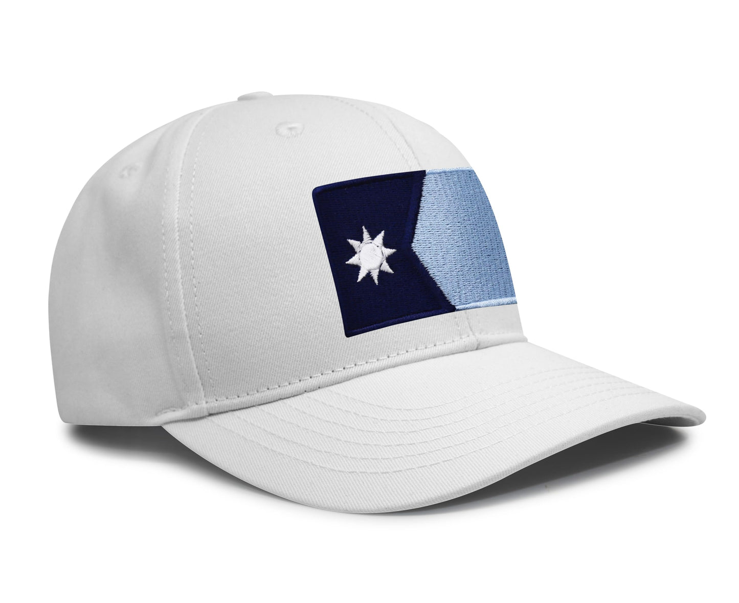 International Tie Minnesota Flag Trucker Hat for Men and Women - Snapback Baseball Cap (All White)