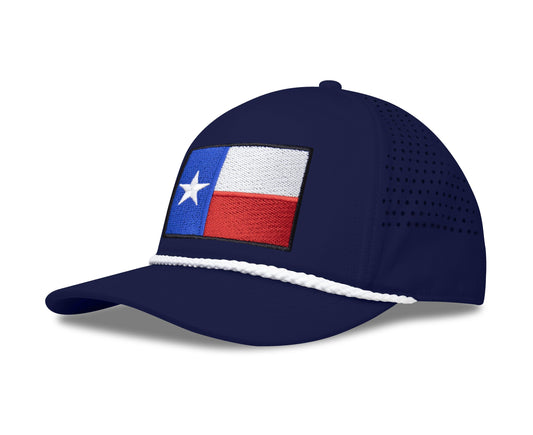 Performance Golf Hat – Adjustable Snapback Trucker Baseball Cap for Men & Women - Jetset Series (Texas, Pacific Blue)