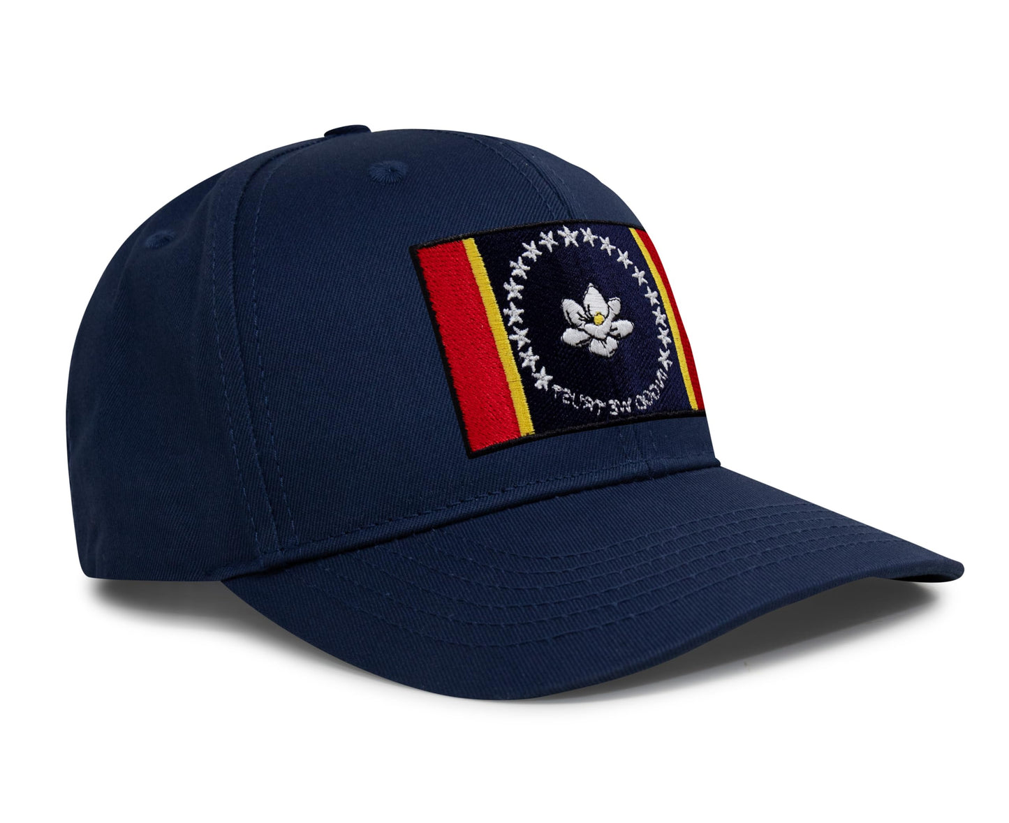 International Tie Mississippi Flag Hat for Men and Women – Snapback Trucker Baseball Cap (All Navy)