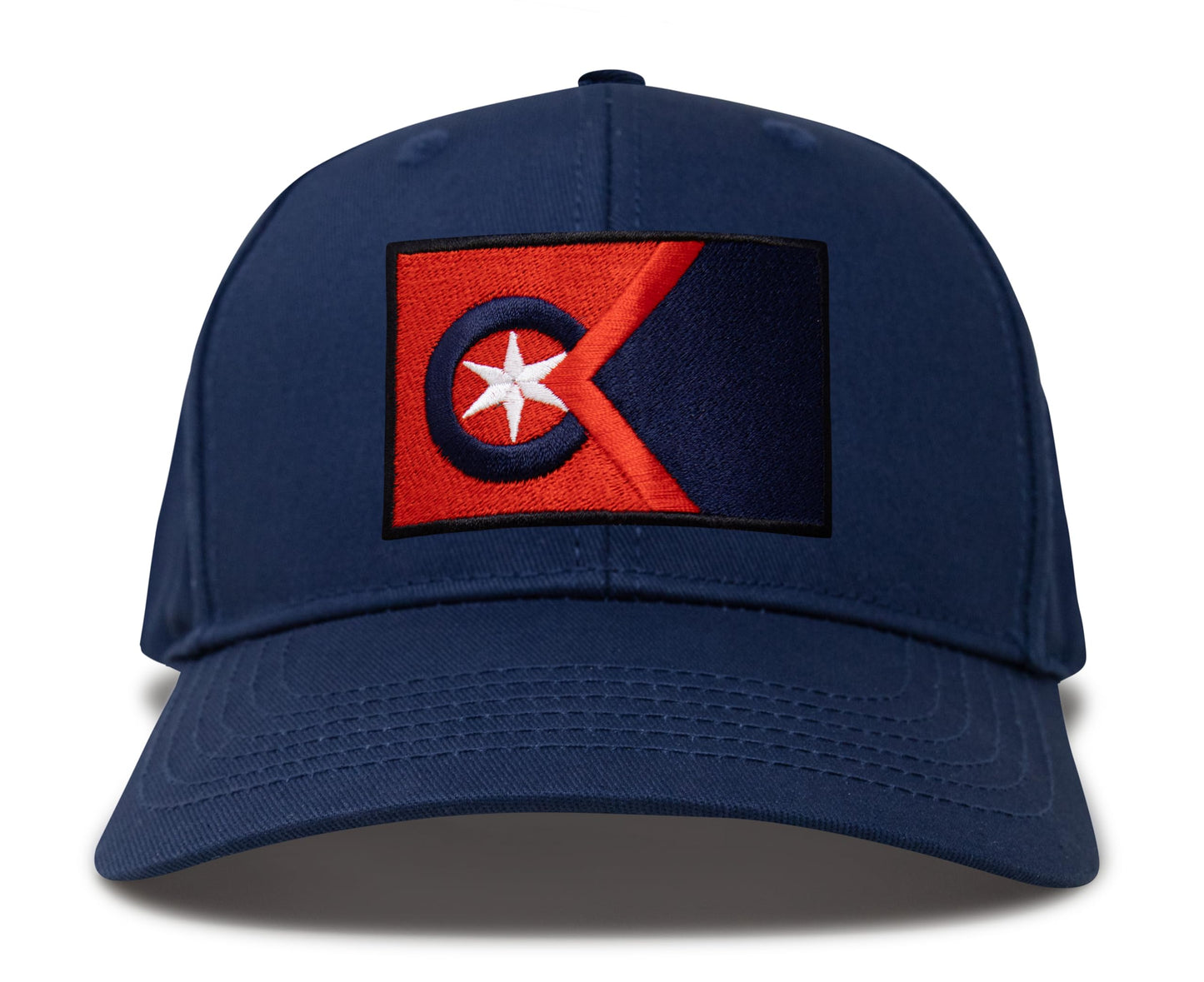 International Tie Cleveland Flag Hat for Men and Women - Adjustable Snapback Trucker Baseball Cap (All Navy)