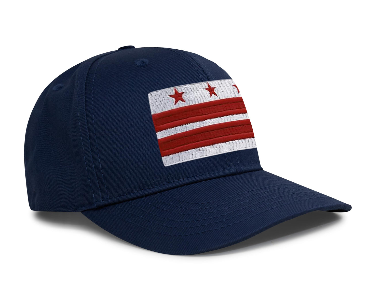 International Tie Washington DC Flag Hat for Men and Women - Snapback Trucker Flatbill Baseball Cap (All Navy)