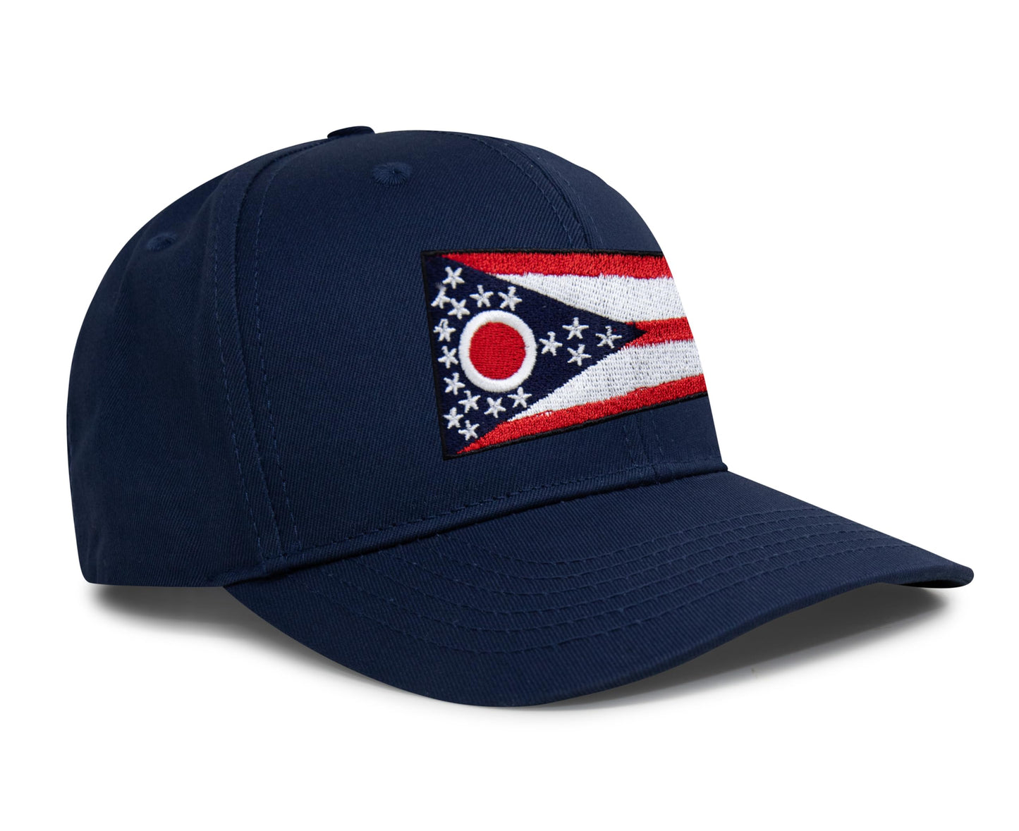 International Tie Premium Ohio - Flag Patch Hat for Men and Women - Snapback Trucker Baseball Cap (All Navy)