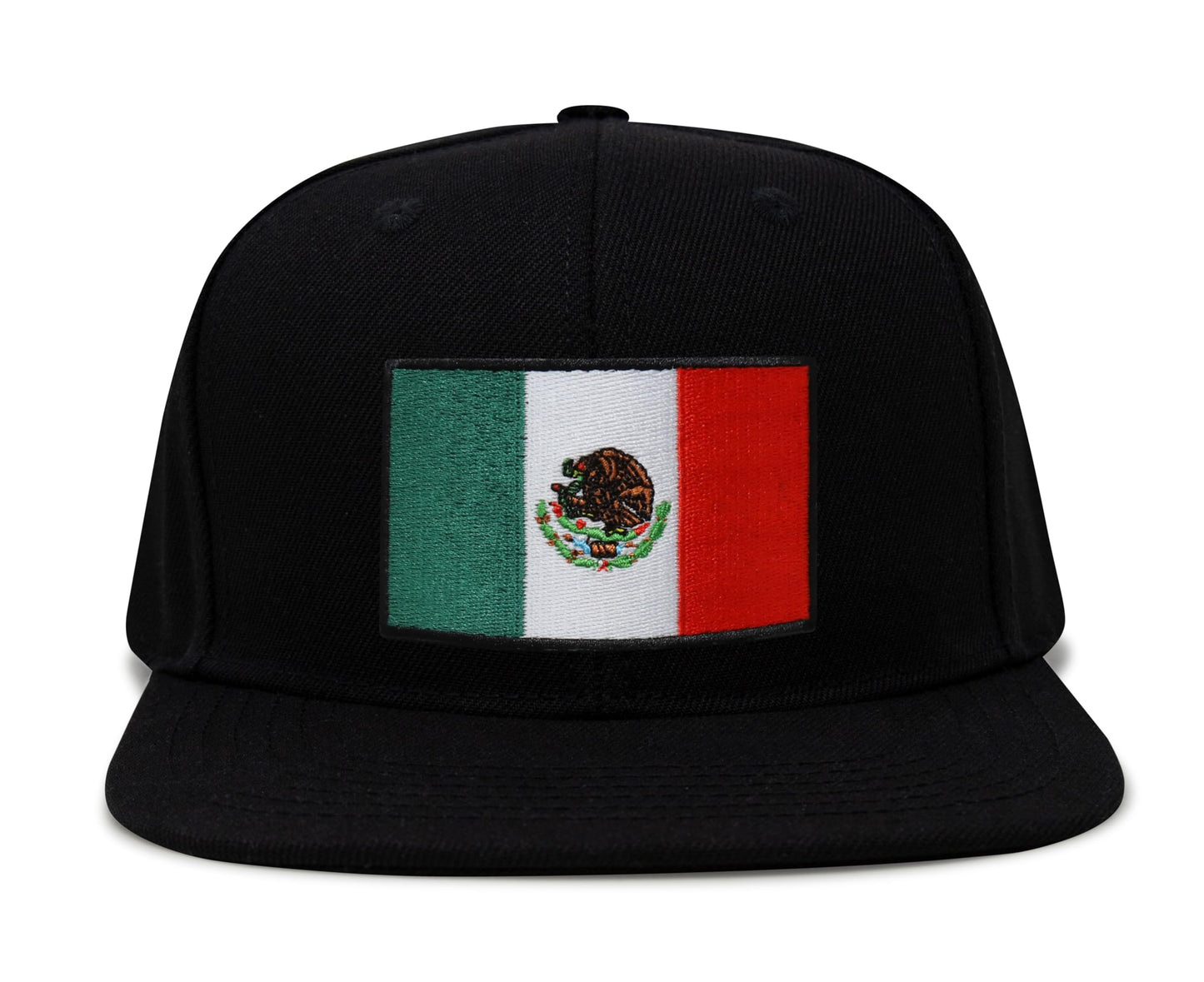 International Tie Mexico Flag Trucker Hat for Men and Women – Snapback Baseball Cap (Black Flatbill)