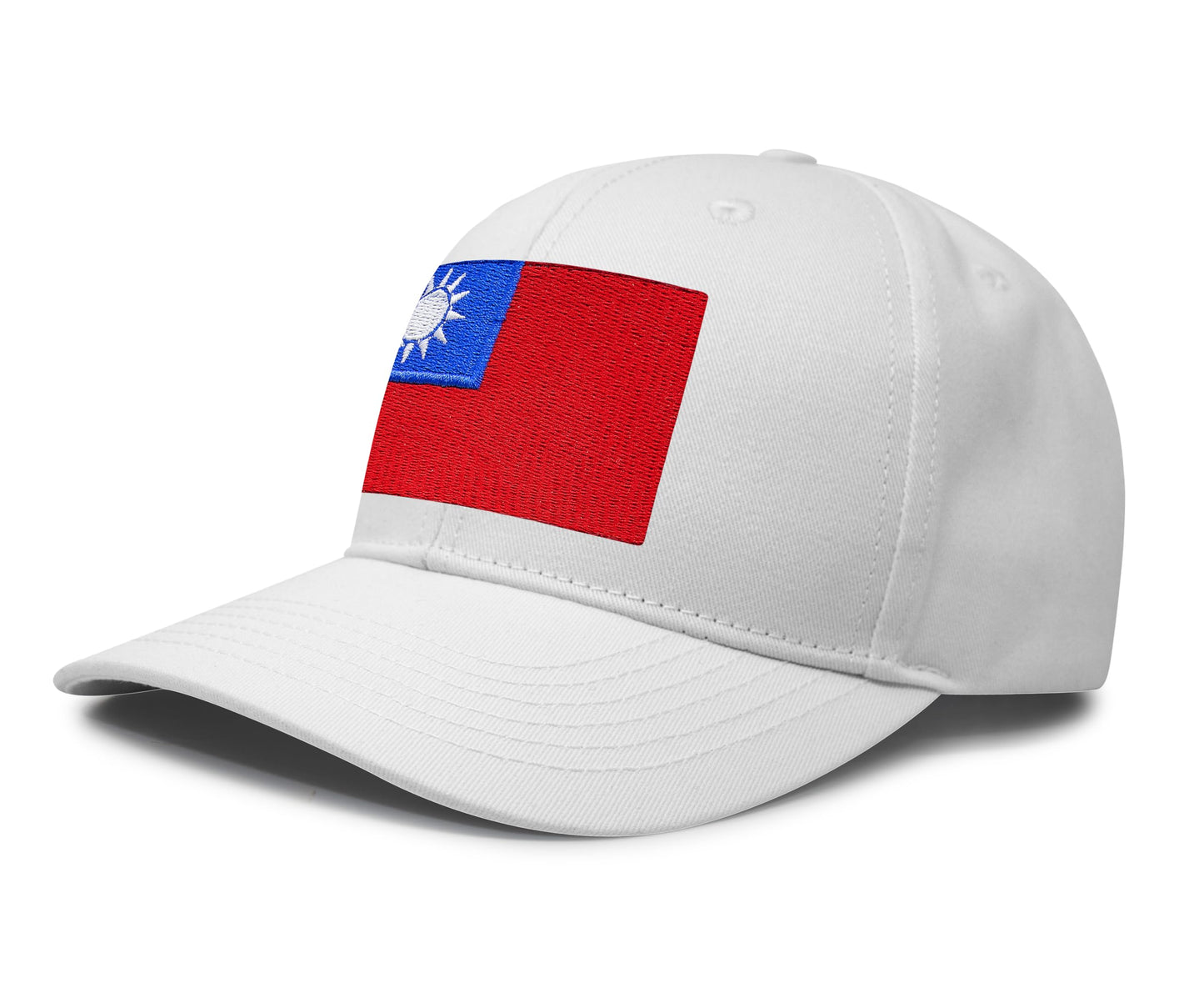International Tie Taiwan Hat for Men and Women - Snapback Trucker Baseball Cap (All White)