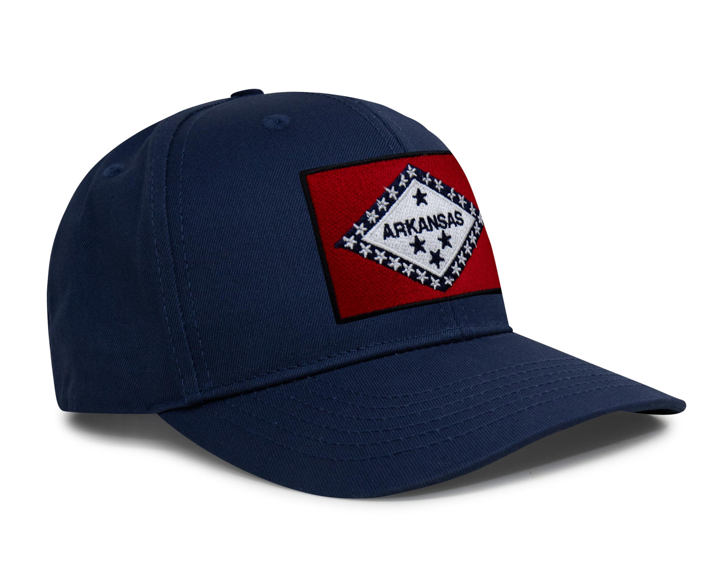 Arkansas Flag Hat for Men and Women – Snapback Trucker Baseball Cap by International Tie (All Navy)