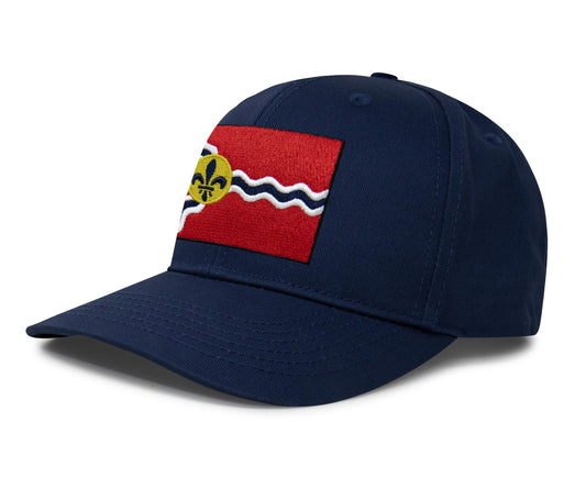 St. Louis Flag Hat for Men and Women – Snapback Trucker Baseball Cap by International Tie (All Navy) - International Tie